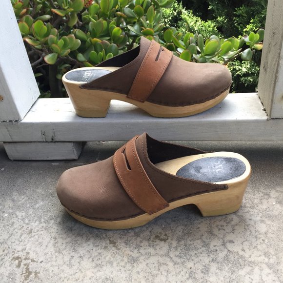 Sven Brown Suede Penny Loafer Clogs, size 39 - Picture 3 of 7